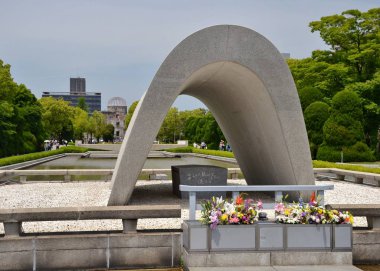 The Cenotaph at the Hiroshima Peace Memorial Park clipart