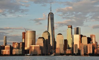 Şehir merkezindeki Manhattan Skyline 