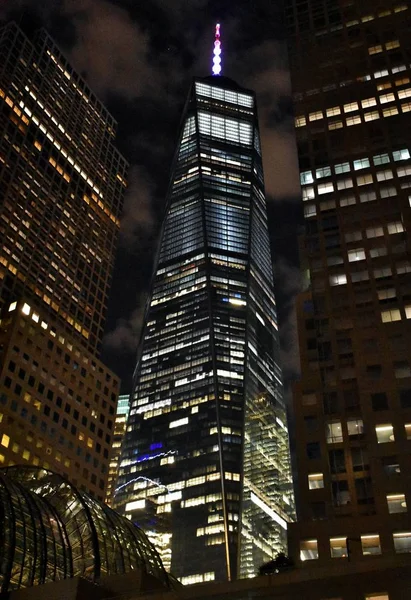 One World Trade Center at Night — Stock Photo, Image