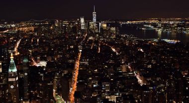 Manhattan'ın gece manzarası