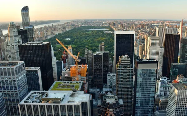 Skyline of Midtown Manhattan and Central Park — Stock Photo, Image