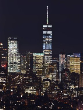 Manhattan Finans Merkezi gece