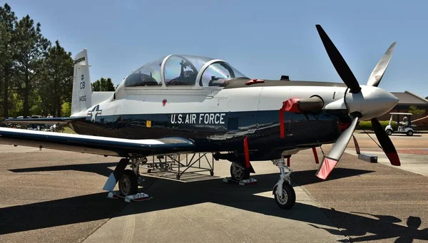 Columbus Afb Mississippi Abril 2018 Avião Treinamento Texan Força Aérea — Fotografia de Stock