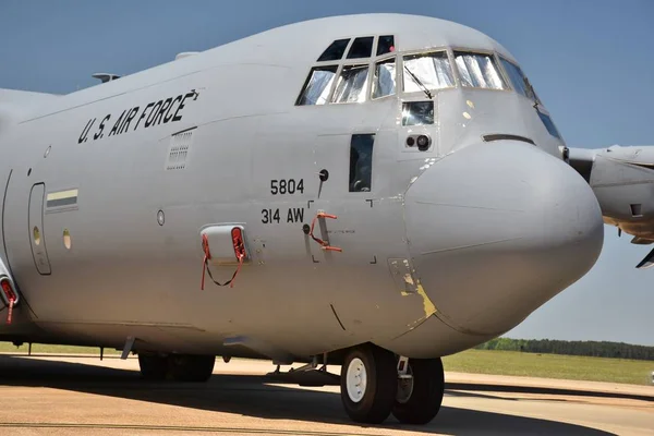 Columbus Afb Mississippi April 2018 Air Force 130 Hercules Cargo — Stock Photo, Image