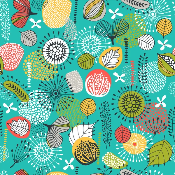 Soyut bitkiler ile sorunsuz çiçek desenli