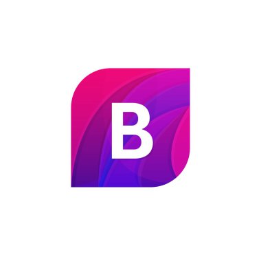 Soyut yaratıcı web simgesi Şirket B işareti mektup logo vektör des