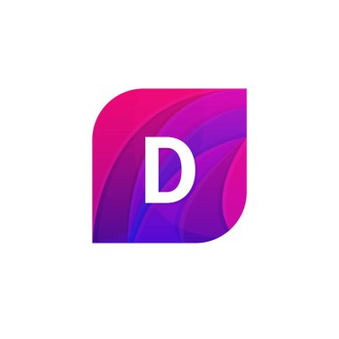 Soyut yaratıcı web simgesi şirket D işareti mektup logo vektör des