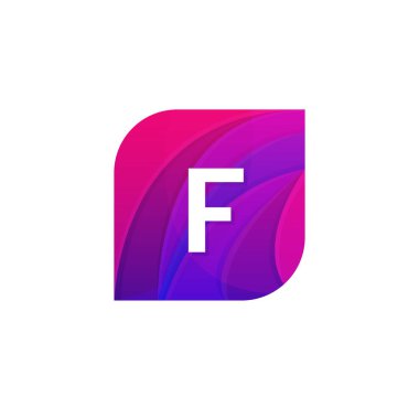 Soyut yaratıcı web simgesi şirket F işareti mektup logo vektör des