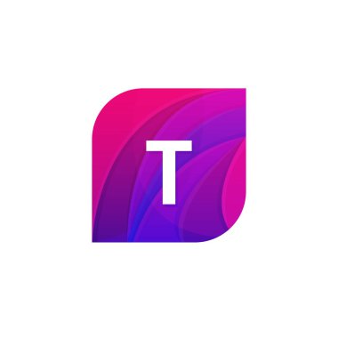 Soyut yaratıcı web simgesi şirket T işareti mektup logo vektör des