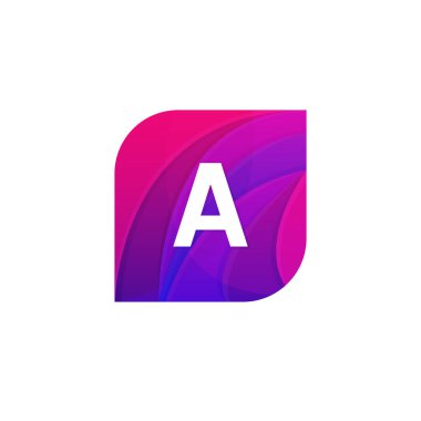 Soyut yaratıcı web simgesi şirket A işaret mektup logo vektör des