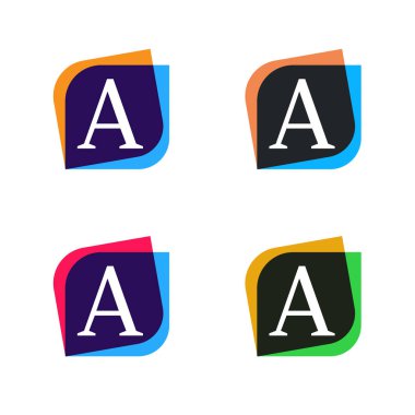 Soyut şekil öğe şirket logosu işareti simgesi vektör tasarım. Bir l