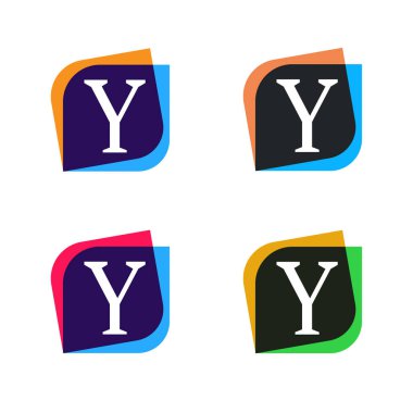 Soyut şekil öğe şirket logosu işareti simgesi vektör tasarım. Y l