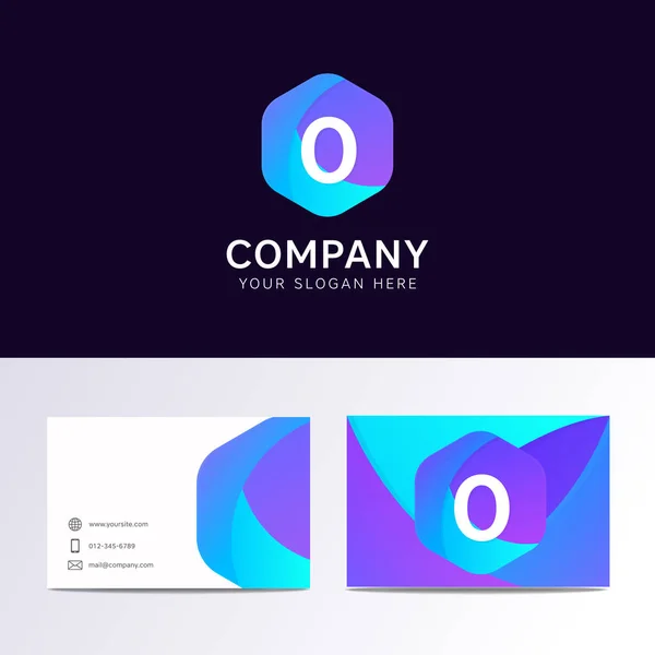 Abstracto plano O letra logotipo signo icónico con negocio de la empresa ca — Vector de stock