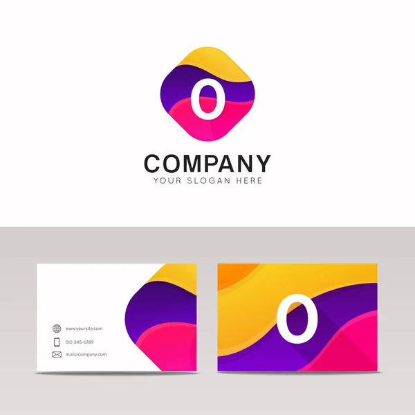 Fun abstrait forme colorée O lettre logo icône signe vecteur désir — Image vectorielle