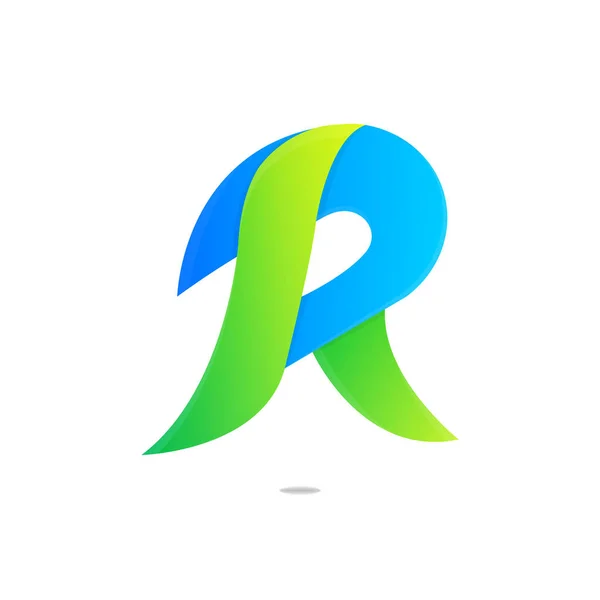 Funny R elementos de forma de letra logotipo diseño vector icono signo — Vector de stock