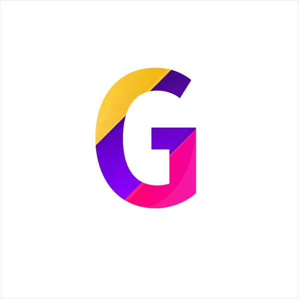 Abstracte G brief pictogram grappige platte teken vector logo ontwerp — Stockvector