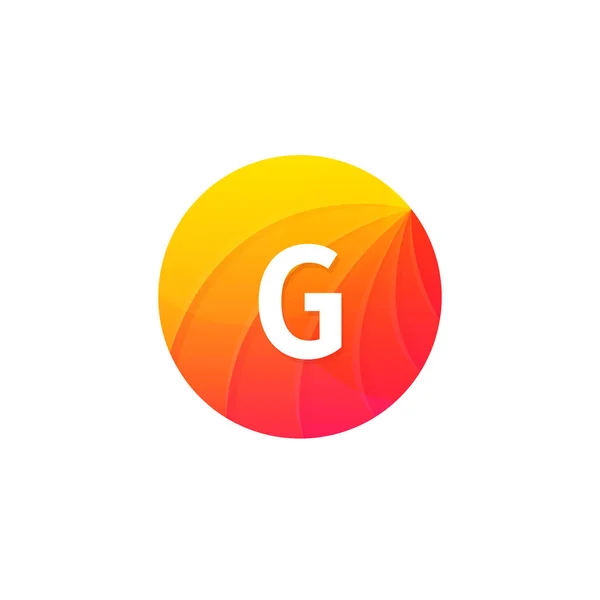 Abstract flat circle G logo letter sign company icon vect — стоковый вектор