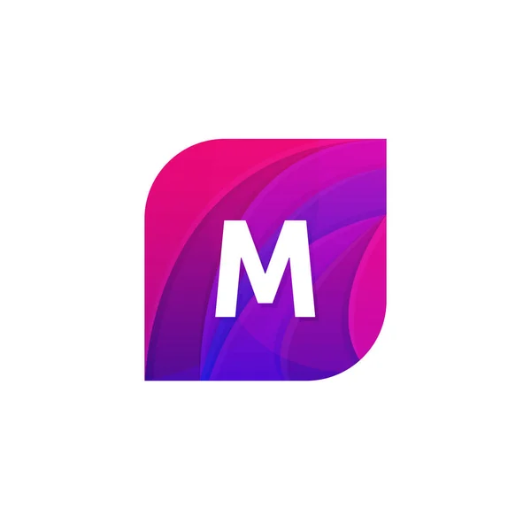 Abstracto creativo icono web empresa M signo letra logo vector des — Vector de stock