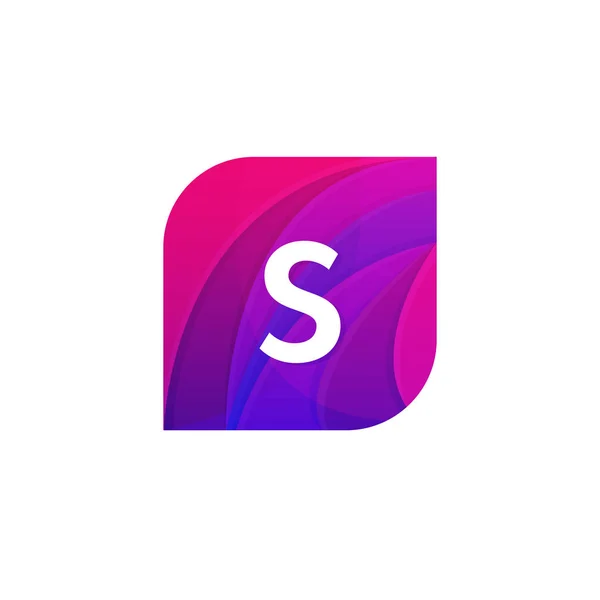 Абстрактная креативная веб-компания S sign letter logo vector des — стоковый вектор