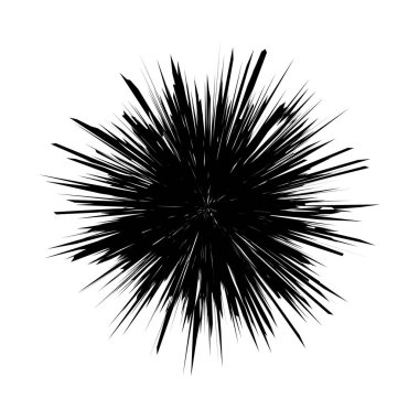 İzole edilmiş siyah çatlak vektör tasarımı. Beyaz arka plan duvarında siyah bir delik. Patlama işareti. 