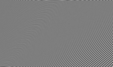Soyut çizgili optik ilüzyon vektör arka planı. Modern monokrom dokusu.