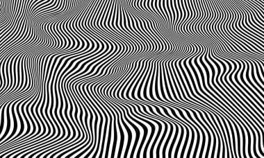 Optik yanılsama çizgili arka plan vektör tasarımı.