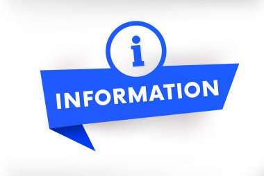 İzole edilmiş bilgi flaması vektör illüstrasyonu.