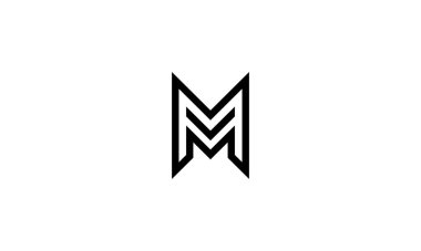 Modern M logo doğrusal işaret vektör tasarımı.
