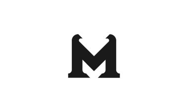M harfi logo işaret vektör tasarımı.