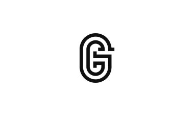 Modern G harfi doğrusal logo tasarımı.