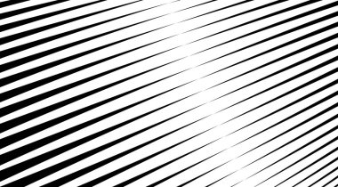 Siyah ve beyaz çizgileri olan yarım ton arkaplan. Optik illüzyon sanat vektörü tasarımı.