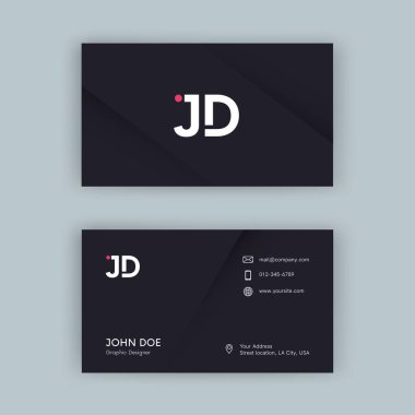 Modern kartvizit şablon vektör tasarımı.