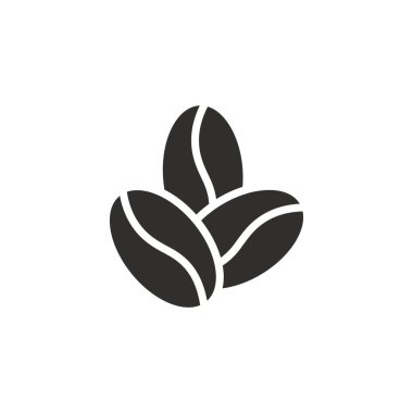 Kahve Fasulyesi vektör simgesi işareti. Kafein sembolü