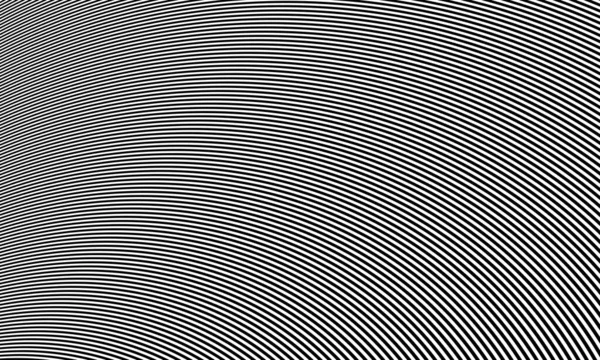Abstract Striped Optical Illusion Vector Background Modern Monochrome Texture — Stock Photo, Image