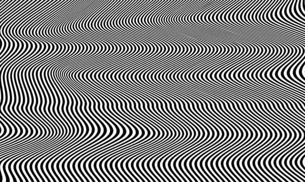 Optical Illusion Striped Wrapped Background Vector Design — Stock Photo, Image