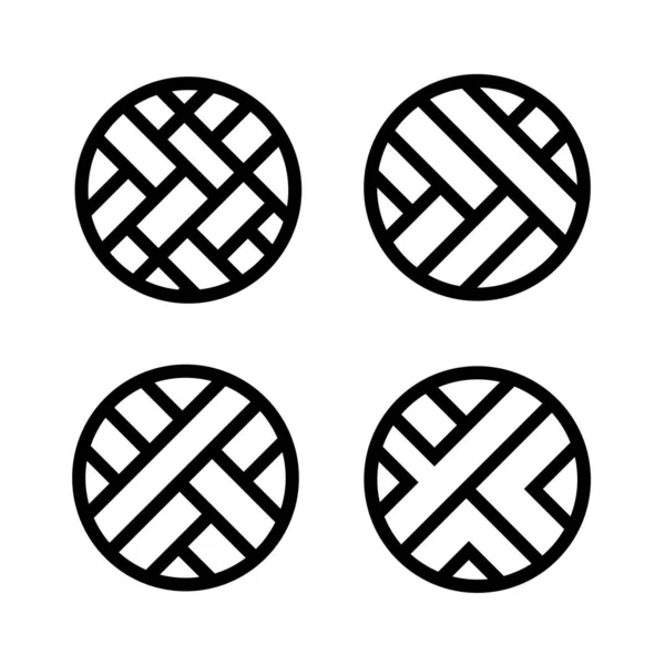 Einfache Lineare Kreis Logoschilder Rundes Ziersymbol — Stockfoto