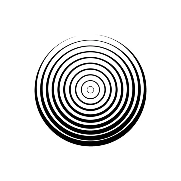 Modern Cirkel Geometrisk Form Monokrom Vinyl Rekord Ikon Retro Design — Stockfoto