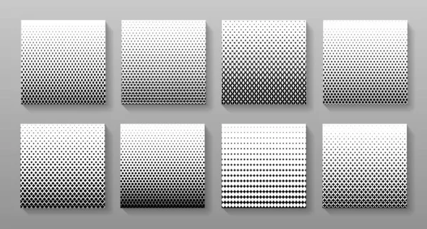 Set Geometric Halftone Patterns Vector Design Fade Gradient Backgrounds Collection — Stock Photo, Image