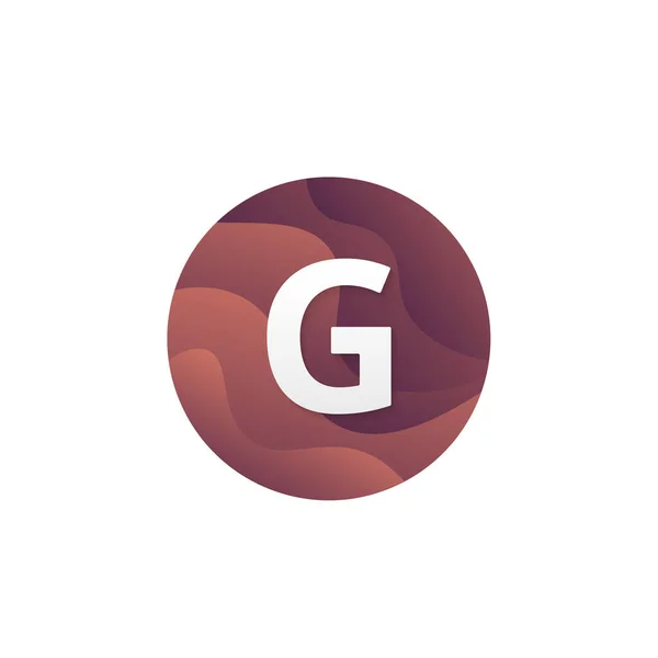 Abstract Letter Logo Cirkel Vorm Bedrijf Teken Gelaagd Rond Pictogram — Stockfoto