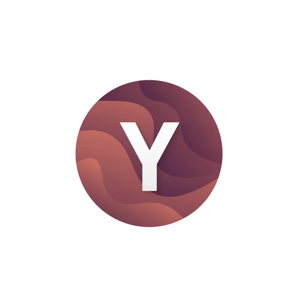 Абстрактная Буква Логотип Круглая Форма Фирменного Значка Наложена Круглый Иконный — стоковое фото