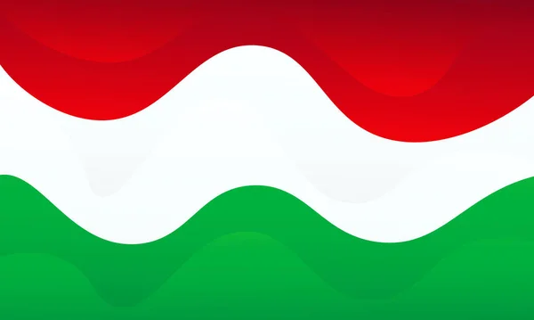 Hungary Flag Icon Vector Design Abstract Liquid Gradient Background Trendy — Stock Photo, Image