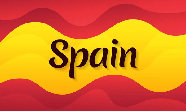 Spanya Bayrak Ikon Vektör Tasarımı Soyut Sıvı Eğimli Arkaplan Moda — Stok fotoğraf