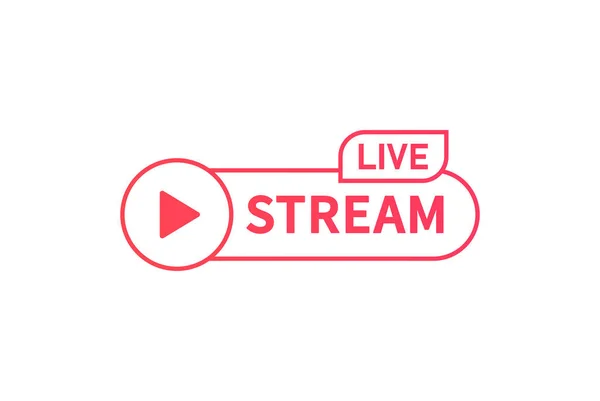 Live Streaming Banner Sign Online Translation Icon Internet Stream Button — Stock Photo, Image