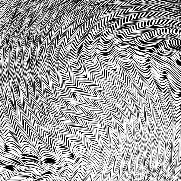 Abstract Zig Zag Vector Background Black White Optical Illusion Texture — Stock Photo, Image