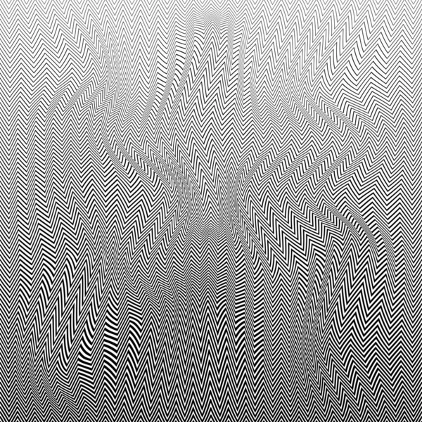 Fundo Vetor Zig Zag Abstrato Textura Ilusão Óptica Preto Branco — Fotografia de Stock