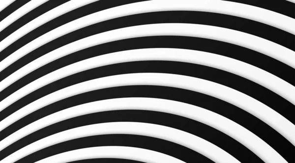 Optical Illusion Black White Stripped Curvy Lines Backlground Vector Design — Stock Photo, Image