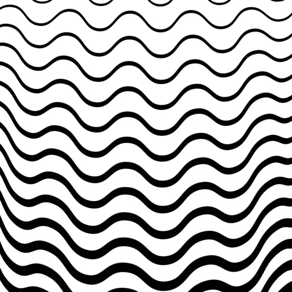 Wavy Linear Vector Background Black Stripes — Stock Photo, Image