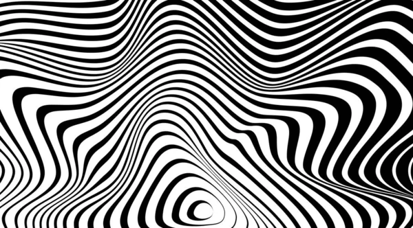 Optical Illusion Art Abstract Vector Stripped Background — Stock Photo, Image