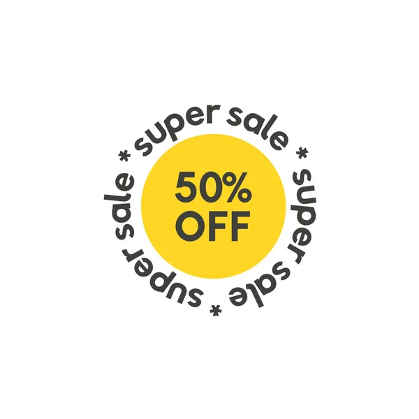Trendy Circle Super Sale Promo Banner Vector Design Discount — Stock Photo, Image