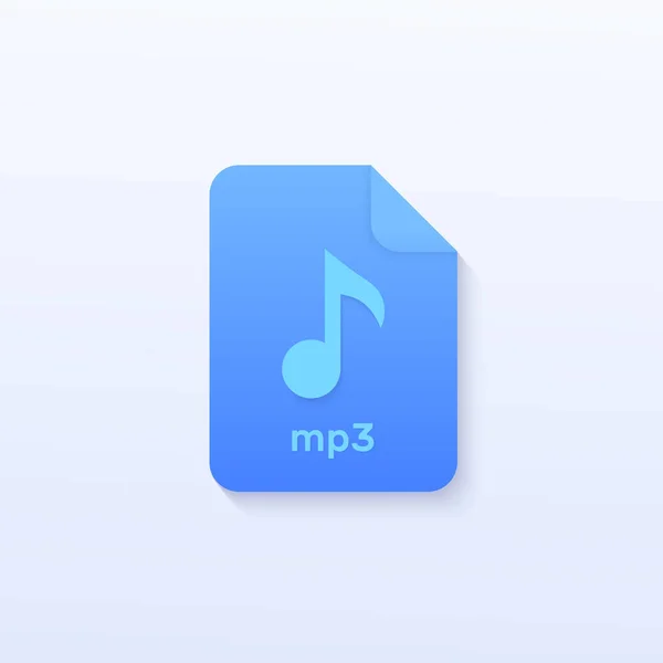Mp3 Dosya Simgesi Müzik Belgesi Imza Vektör Tasarımı — Stok fotoğraf